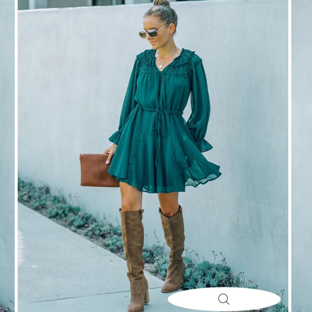 Beautiful vici emerald mini dress